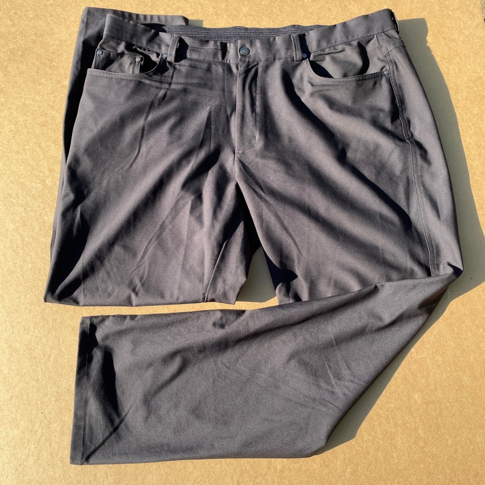 Greg Norman Golf Pants Men 38x30 Black Casual Performance Stretch Trousers